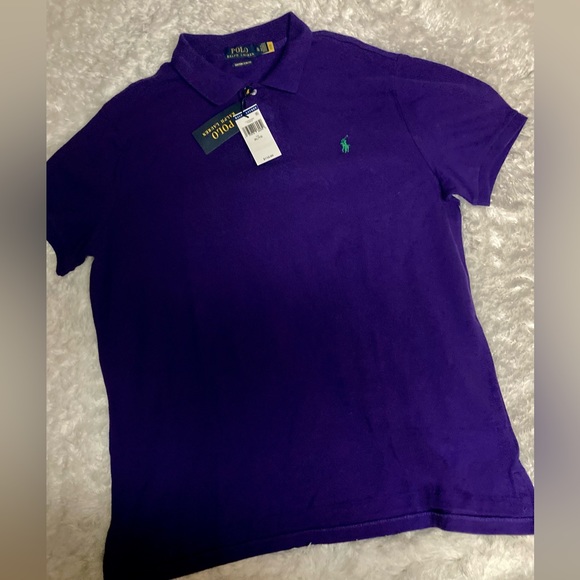 Ralph Lauren Polo Dark Plum Mesh Mens Short Sleeve Polo sz XL - Picture 2 of 10